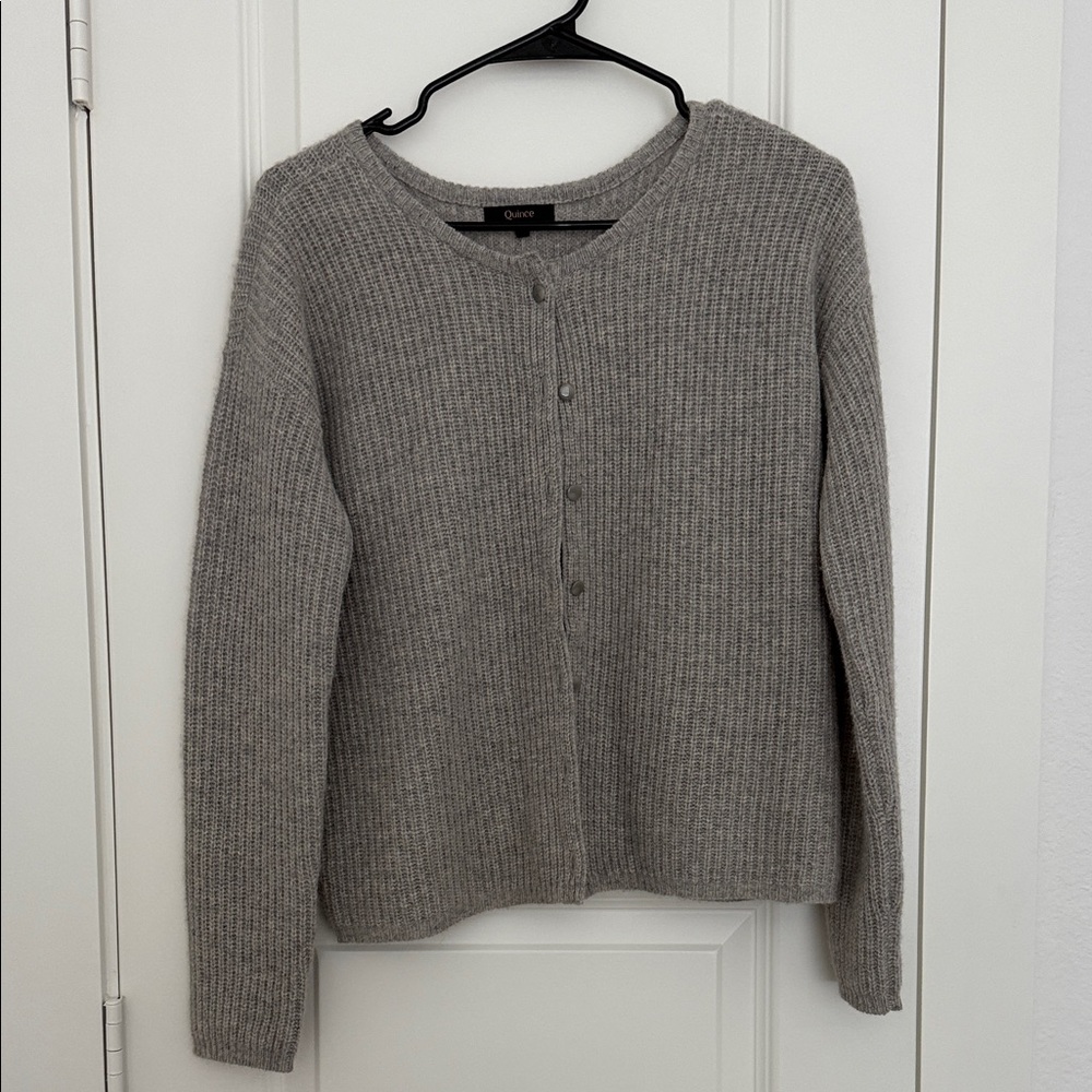 Quince Gray Women's Cardigan Sweater